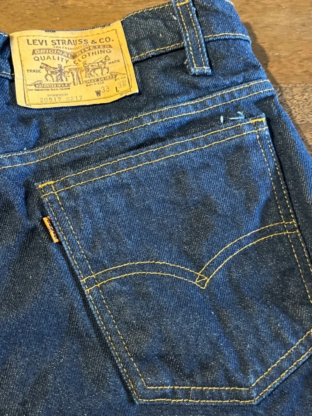 Vintage 1980s Levi’s 517 Orange Tab Jeans Size 33x32